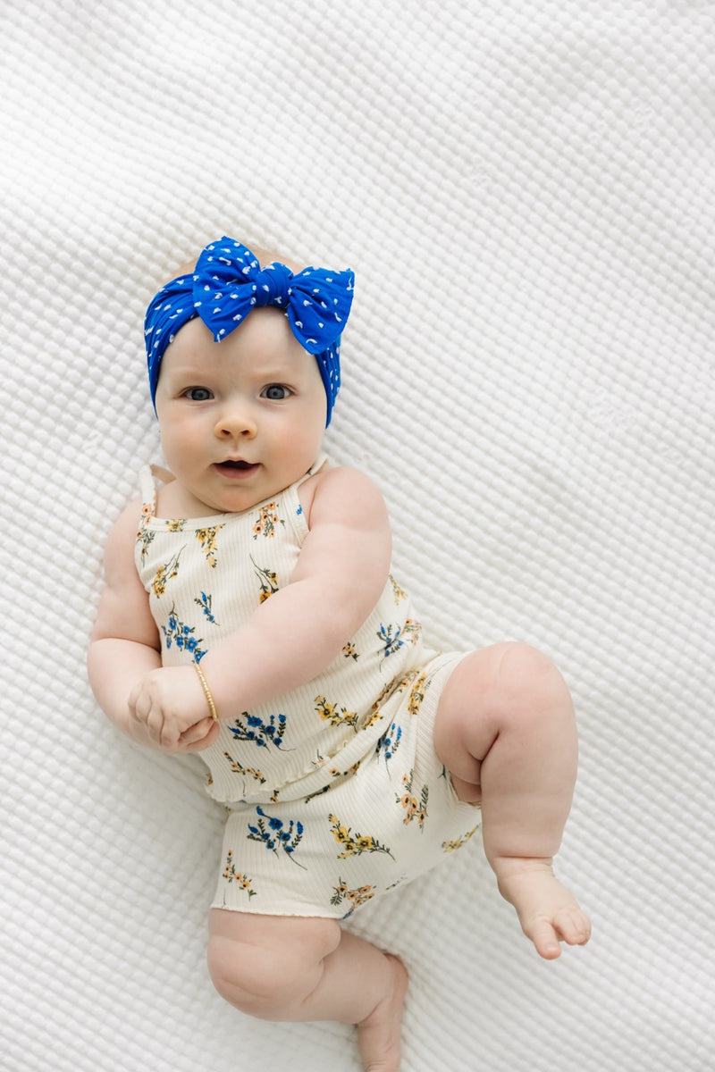 PATTERNED SHABBY KNOT: royal dot