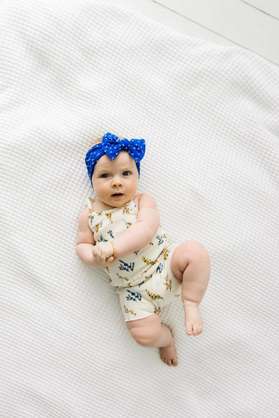 PATTERNED SHABBY KNOT: royal dot