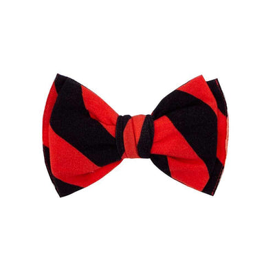 Soft Printed Nylon Bow Classic Clip One Size: red/black-Baby Bling Bows