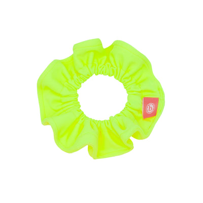 SINGLE SCRUNCHIE: splash neon yellow-Baby Bling Bows