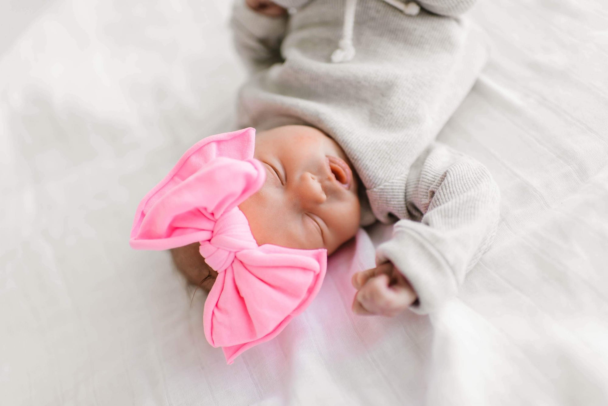 Soft Nylon/Spandex Headband Fab-BOW-Lous Style One Size: neon pink-a-boo-Baby Bling Bows