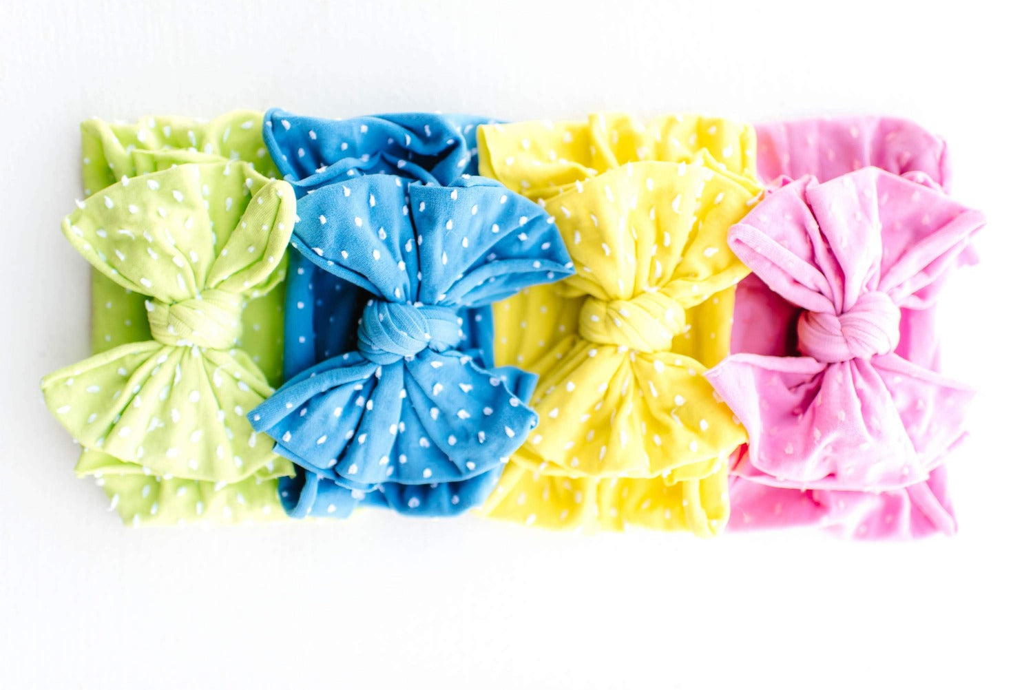 SHAB-BOW-LOUS: denim dot-Baby Bling Bows