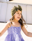 Soft Nylon/Spandex Dot Pattern Headband SHAB-BOW-LOUS One Size: artichoke dot-Baby Bling Bows