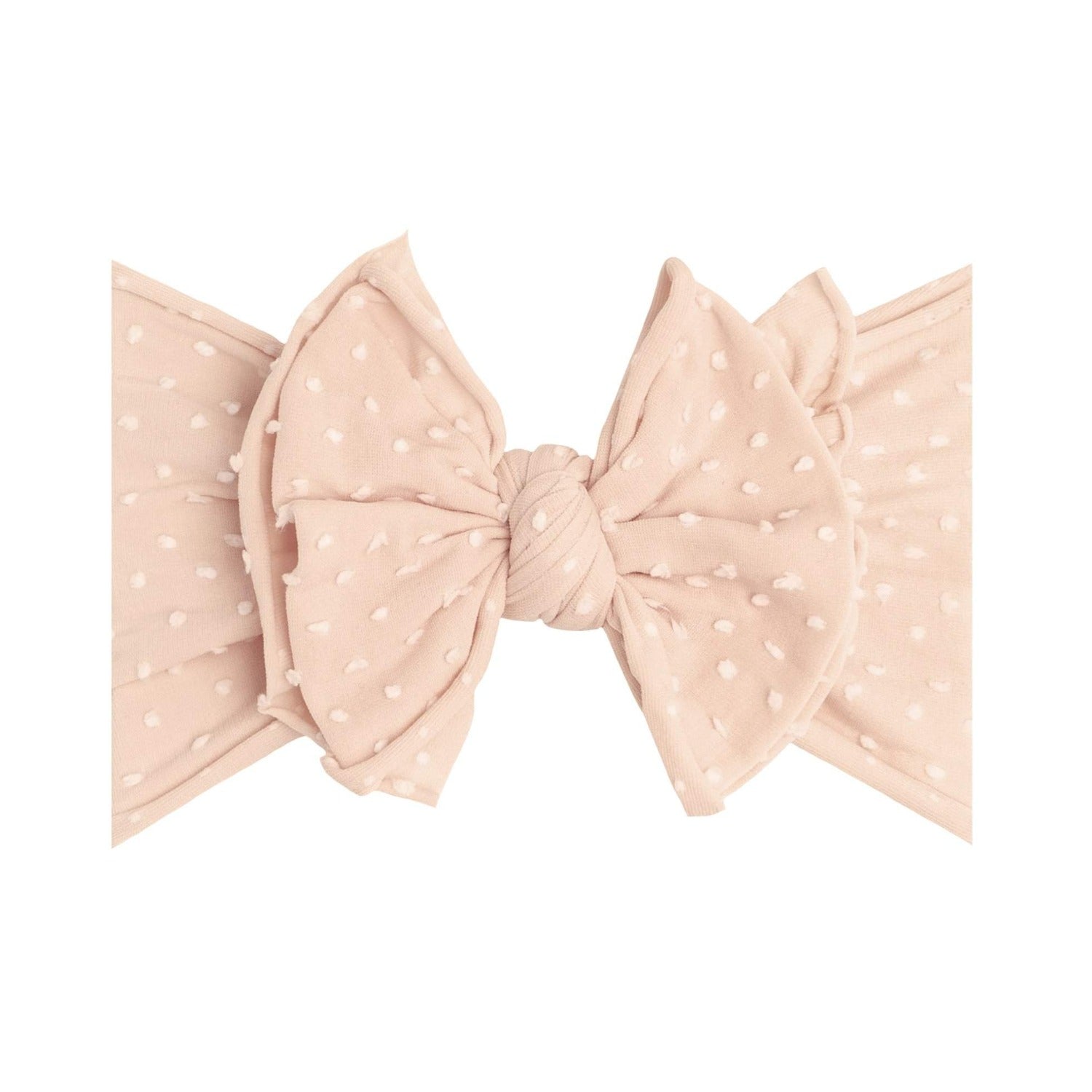Soft Nylon/Spandex Dot Pattern Headband SHAB-BOW-LOUS One Size: beach dot-Baby Bling Bows