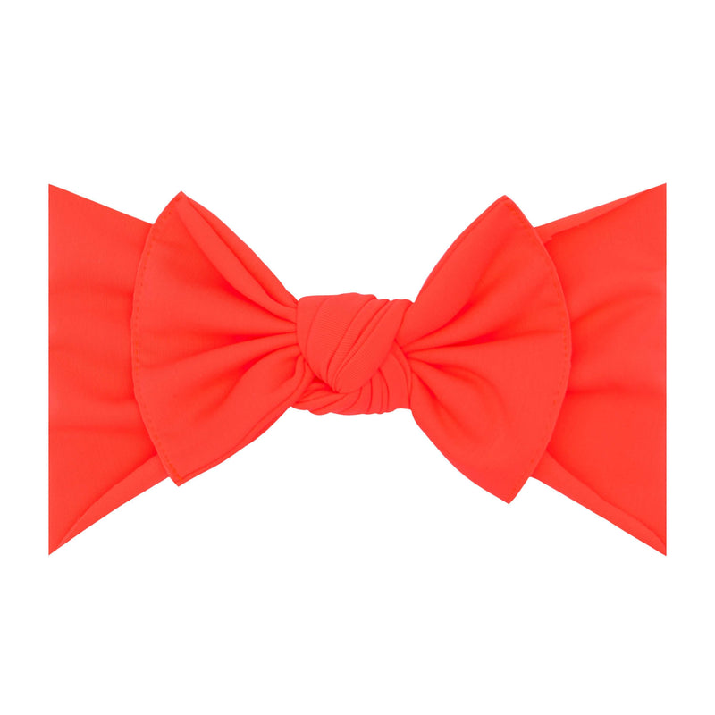 Soft Nylon/Spandex Headband Splash KNOT One Size: red hot-Baby Bling Bows