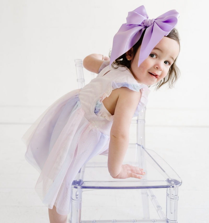 SATIN BIG BELLE CLIP: light orchid