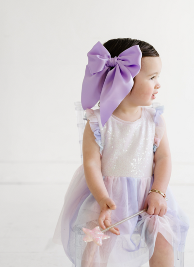 SATIN BIG BELLE CLIP: light orchid