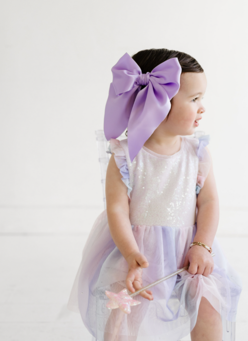 SATIN BIG BELLE CLIP: light orchid