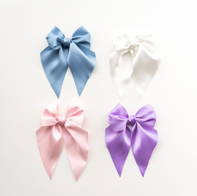 SATIN BIG BELLE CLIP: french blue