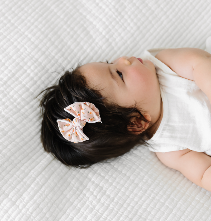 2PK PRINTED BABY FAB CLIPS: honey