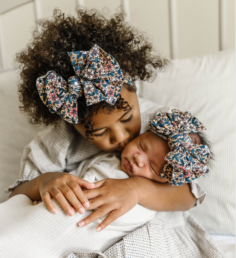 2PK PRINTED BABY FAB CLIPS: marigold