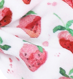 2PK PRINTED BABY FAB CLIPS: strawberry jam