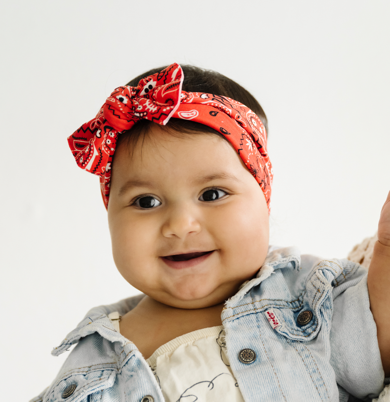 PRINTED KNOT: red bandana