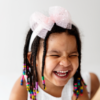 TULLE FAB HARD HEADBAND: princess pink / ballet pink