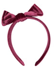 VELVET KNOT HARD HEADBAND: winter berry