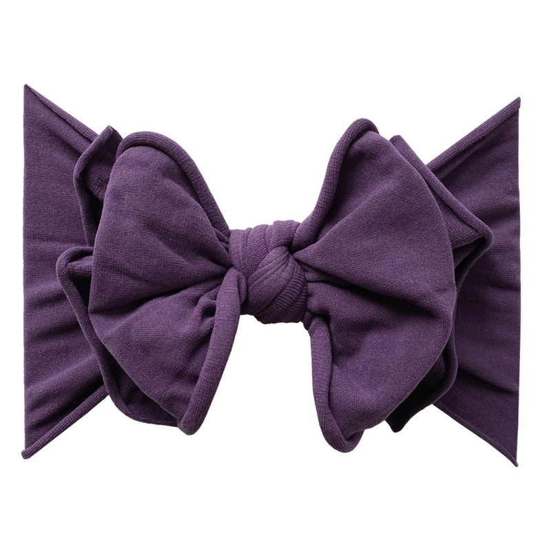 Soft Nylon/Spandex Headband Fab-BOW-Lous Style One Size: plum-Baby Bling Bows