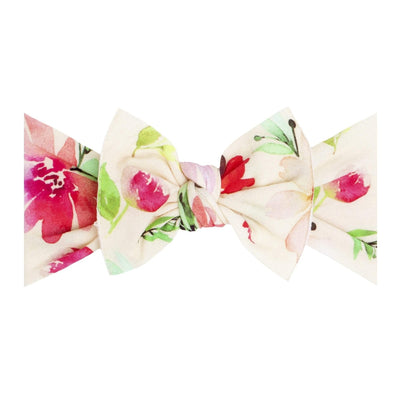 Soft Printed Nylon Headband KNOT One Size: may bloom-Baby Bling Bows