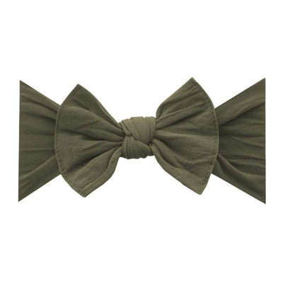 Soft Nylon Headband Classic Knot One Size: army green-Baby Bling Bows
