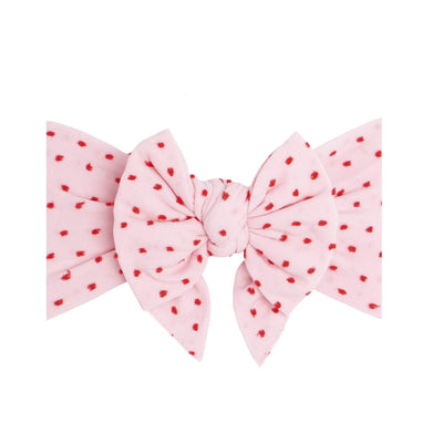 SHABBY DANG ENORMOUS BOW: pink w/ red dot-Baby Bling Bows