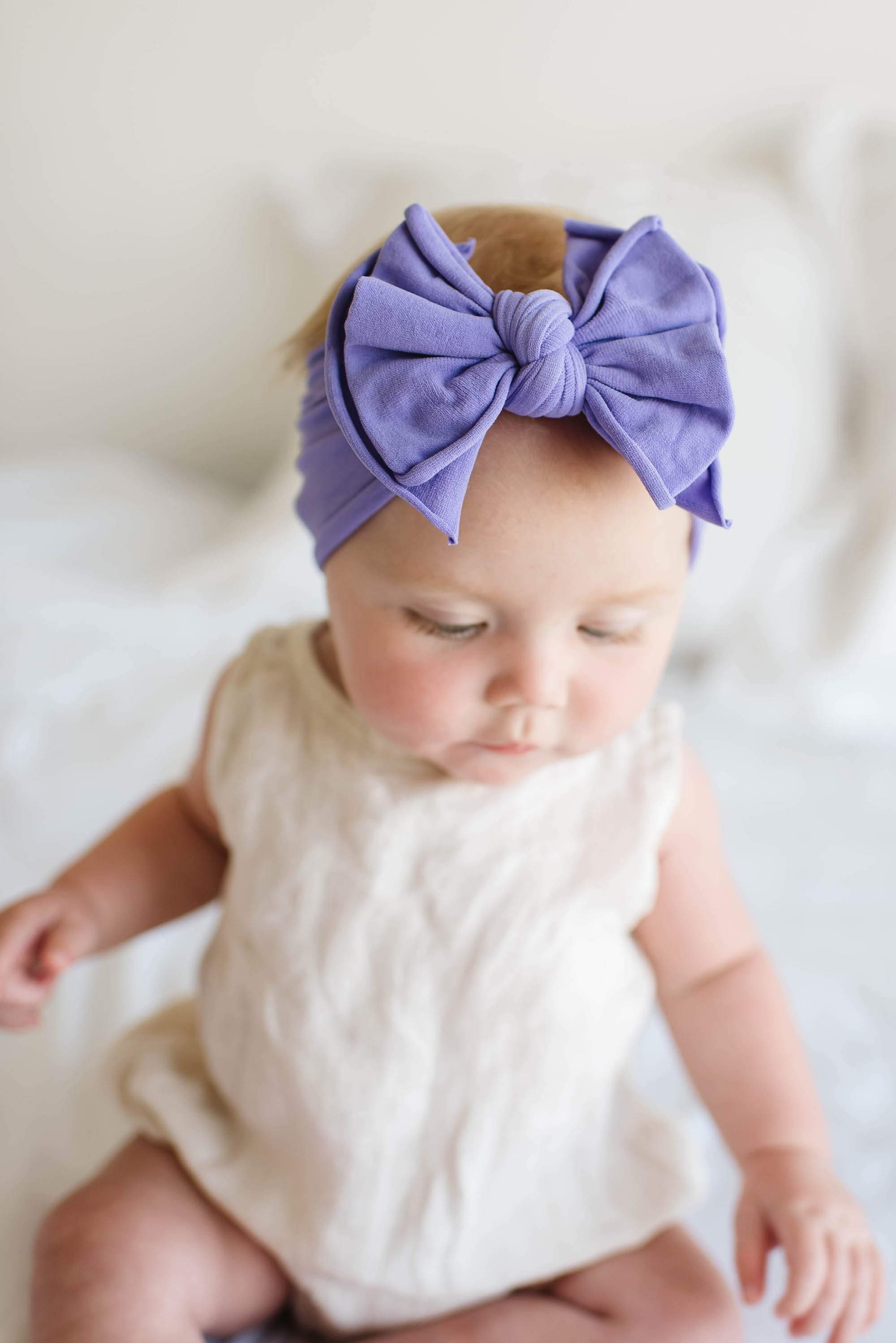 FAB-BOW-LOUS: amethyst-Baby Bling Bows