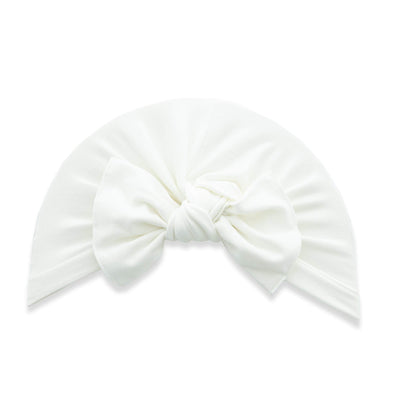 Soft Rayon Turban Knot Style Infant: cream-Baby Bling Bows