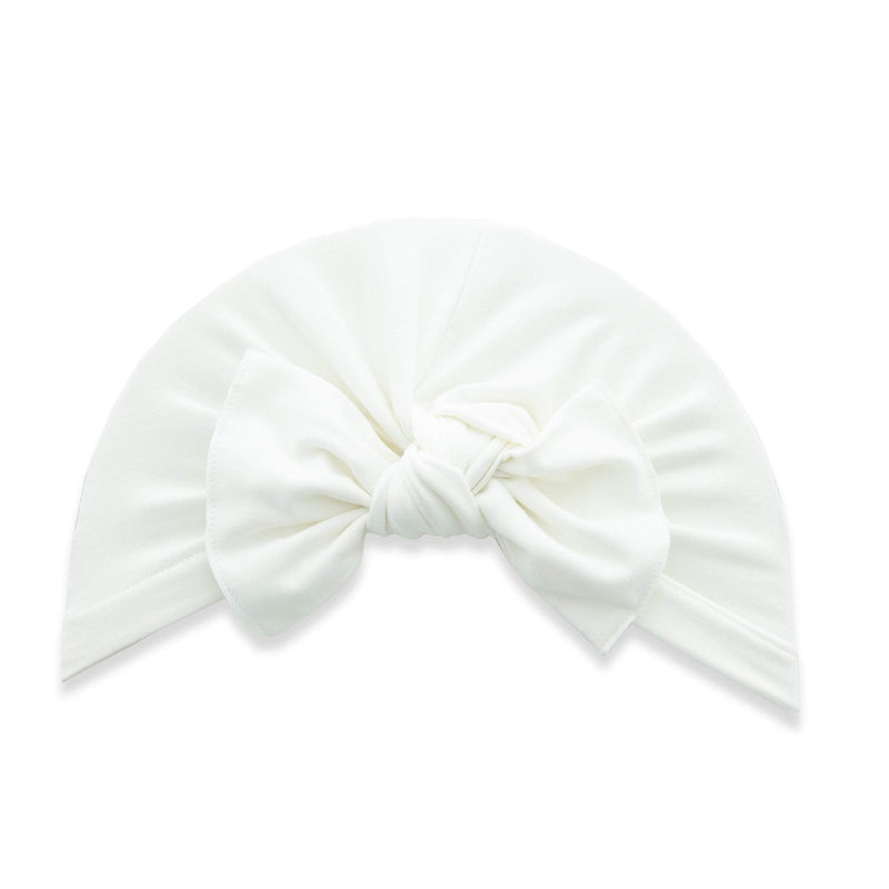 Soft Rayon Turban Knot Style Infant: cream-Baby Bling Bows