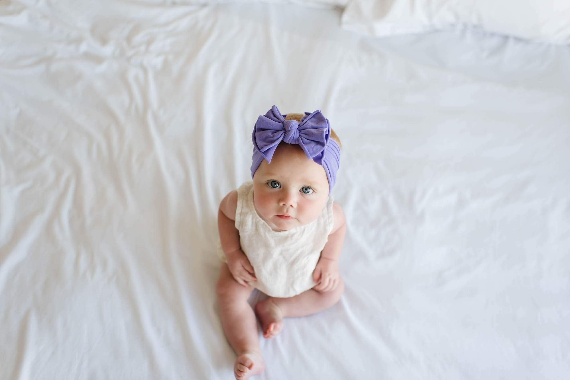 FAB-BOW-LOUS: amethyst-Baby Bling Bows
