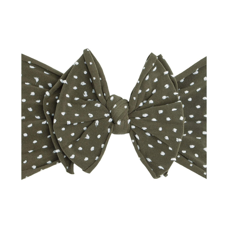 Soft Nylon/Spandex Dot Pattern Headband SHAB-BOW-LOUS One Size: artichoke dot-Baby Bling Bows