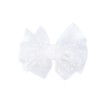 Tulle Fab Clip One Size: white-Baby Bling Bows
