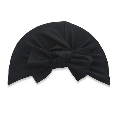 Soft Rayon Turban Knot Style Infant: black-Baby Bling Bows