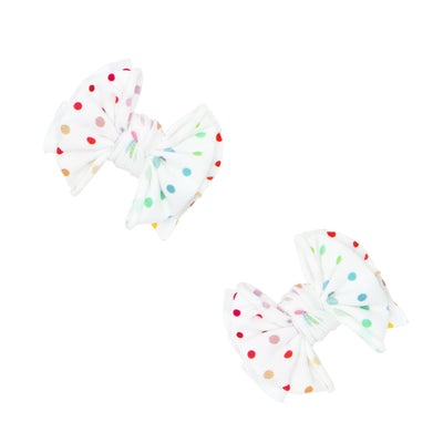2PK PRINTED BABY FAB CLIPS: candy buttons