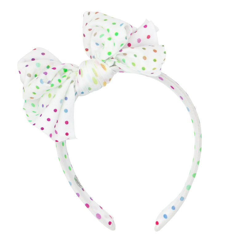 PRINTED FAB HARD HEADBAND: candy buttons