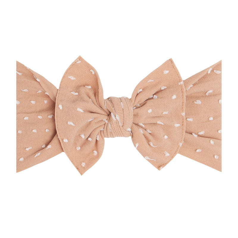 PATTERNED SHABBY KNOT: blush / white dot