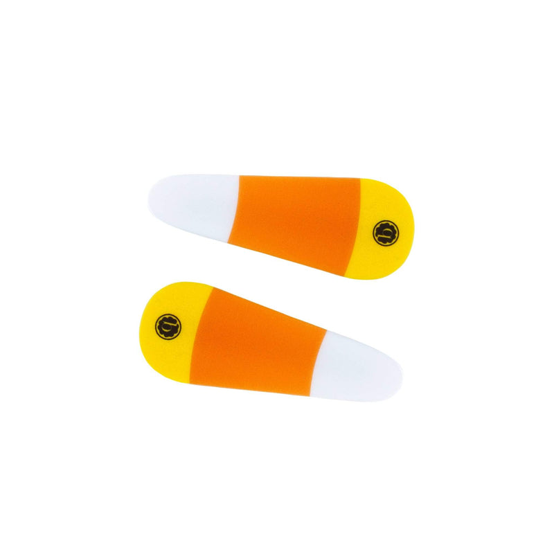 2 Pack Printed Acrylic Clips One Size: candy corn-Baby Bling Bows