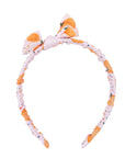 PRINTED TIED HARD HEADBAND: pumpkin