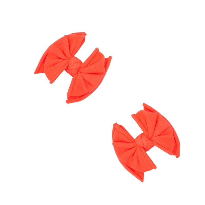 2PK BABY FAB CLIPS: red hot