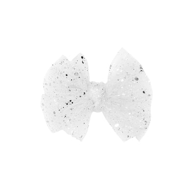 TULLE FAB CLIP: princess white-Baby Bling Bows