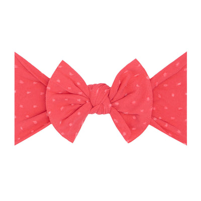 PATTERNED SHABBY KNOT: salmon / pink dot