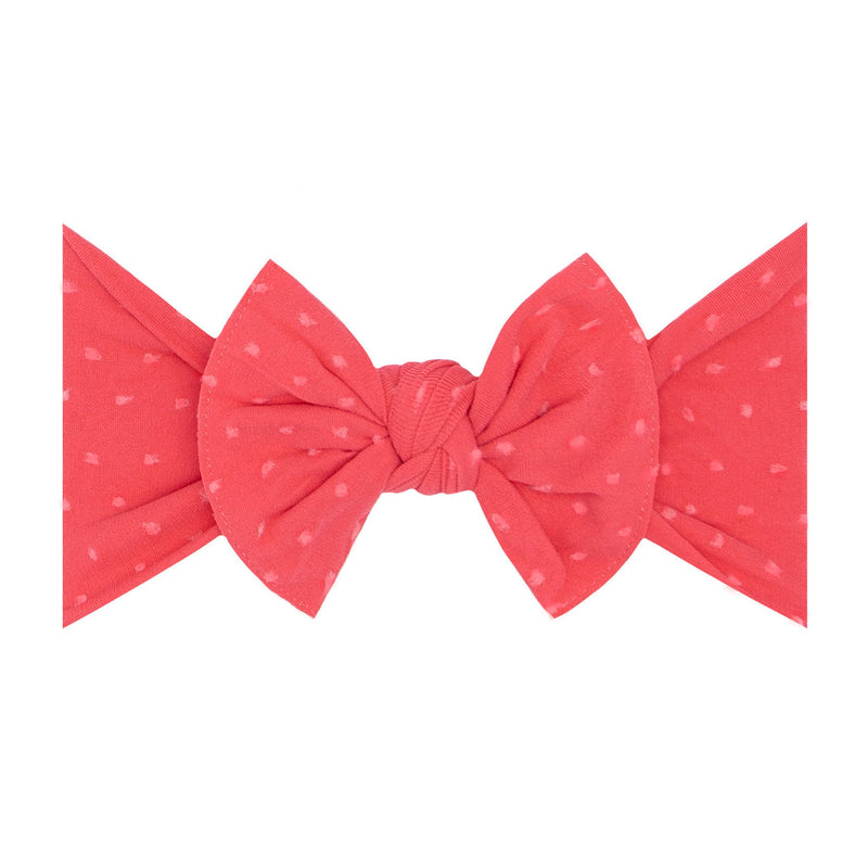 PATTERNED SHABBY KNOT: salmon / pink dot