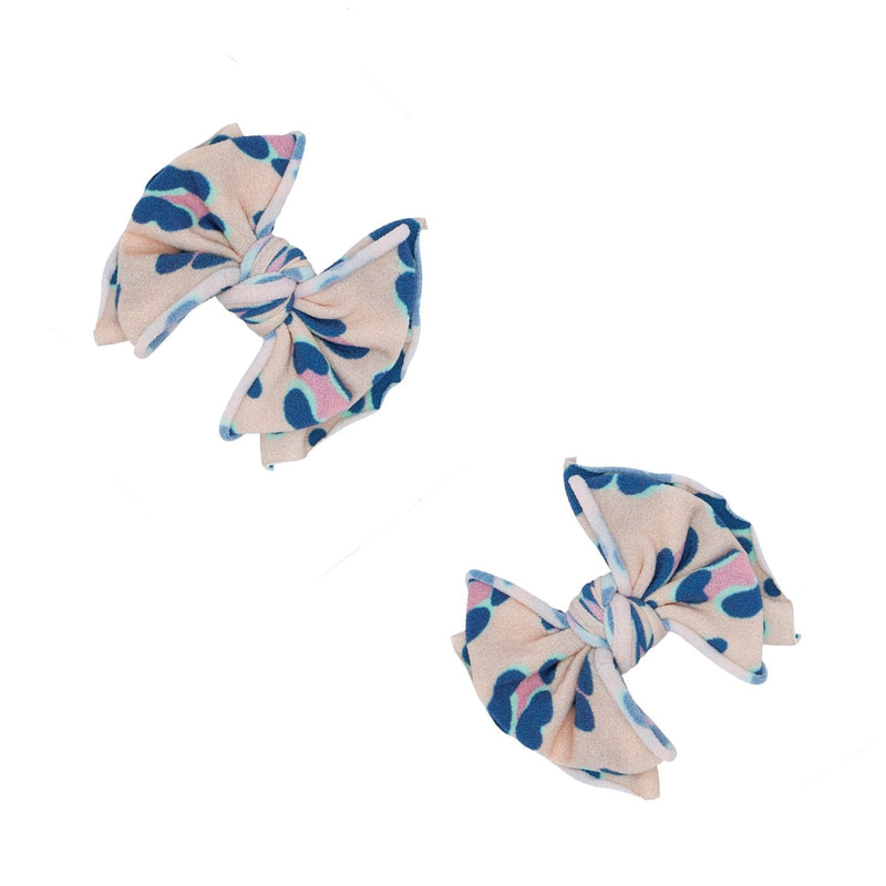 2PK PRINTED BABY FAB CLIPS: cleo / leopard