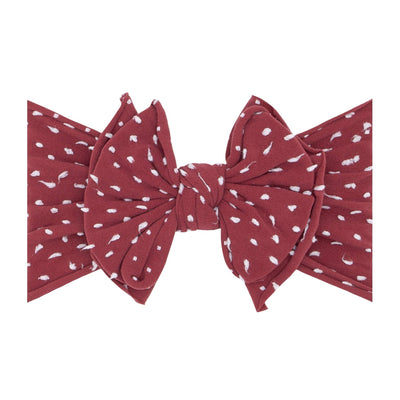 Soft Nylon/Spandex Dot Pattern Headband SHAB-BOW-LOUS One Size: rhubarb dot-Baby Bling Bows