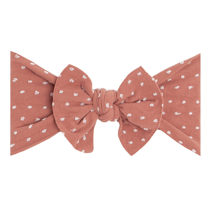 PATTERNED SHABBY KNOT: putty / white dot