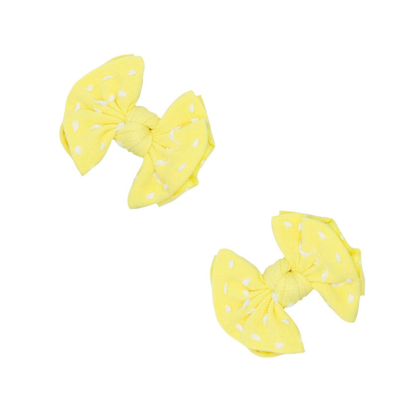 2PK BABY SHAB CLIPS: meringue dot