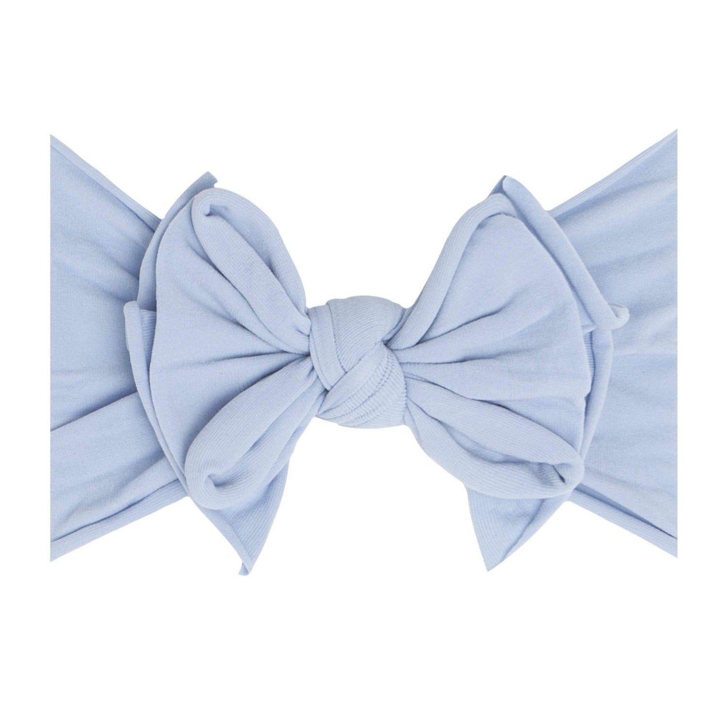Soft Nylon/Spandex Headband FAB-BOW-LOUS One Size: dusty blue-Baby Bling Bows