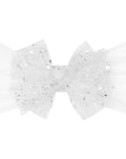 TULLE FAB: princess white-Baby Bling Bows