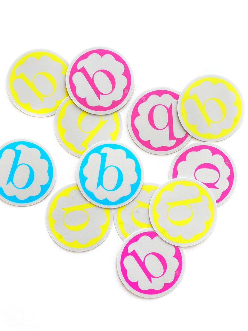 STICKER: logo neon blue-Baby Bling Bows
